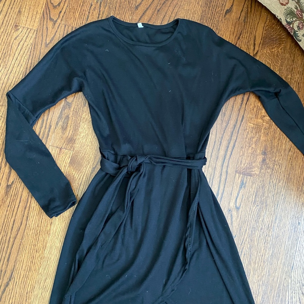 Black cotton dress